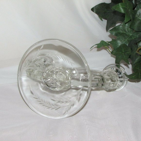 Vintage Indiana Glass Candelabra Two Branch Taper Candle Holder Bohemian Decor - Picture 5 of 6